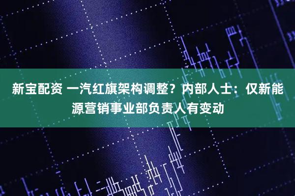 新宝配资 一汽红旗架构调整？内部人士：仅新能源营销事业部负责人有变动