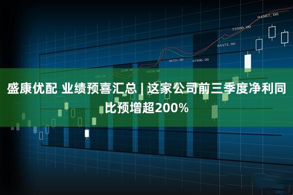 盛康优配 业绩预喜汇总 | 这家公司前三季度净利同比预增超200%