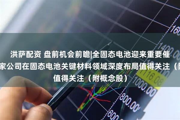 洪萨配资 盘前机会前瞻|全固态电池迎来重要催化，这几家公司在固态电池关键材料领域深度布局值得关注（附概念股）